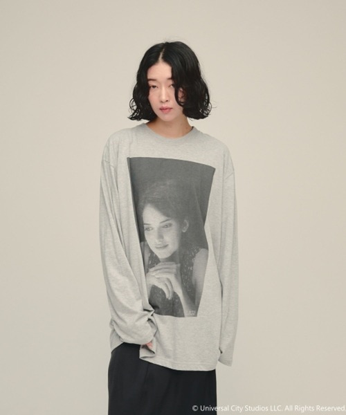 eL(エル)の「【eL】Muse Tee LS/872773(Tシャツ/カットソー・レディース・オフホワイト/グレー・FREE)」の1枚目の写真