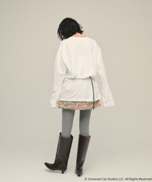 eL(エル)の「【eL】Muse Tee LS/872773(Tシャツ/カットソー・レディース・オフホワイト/グレー・FREE)」の11枚目の写真