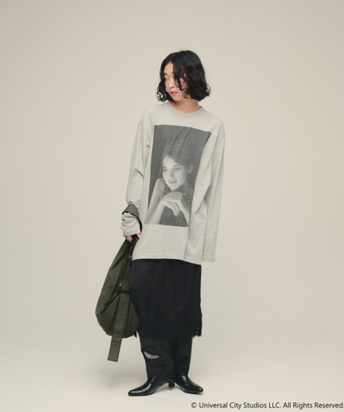 eL(エル)の「【eL】Muse Tee LS/872773(Tシャツ/カットソー・レディース・オフホワイト/グレー・FREE)」の14枚目の写真