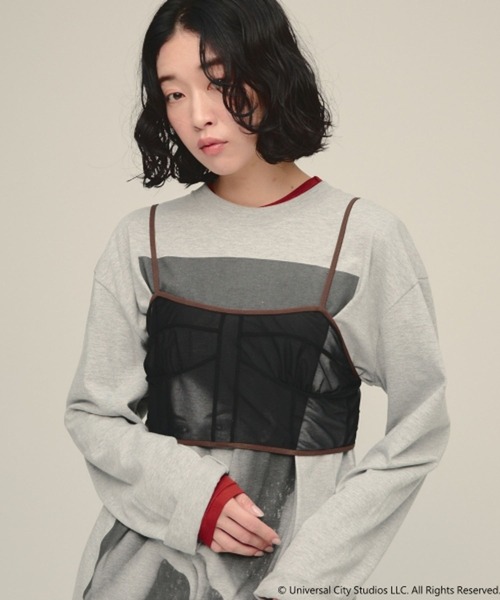eL(エル)の「【eL】Muse Tee LS/872773(Tシャツ/カットソー・レディース・オフホワイト/グレー・FREE)」の22枚目の写真