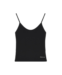 RIB CAMISOLE TOP_BLACK