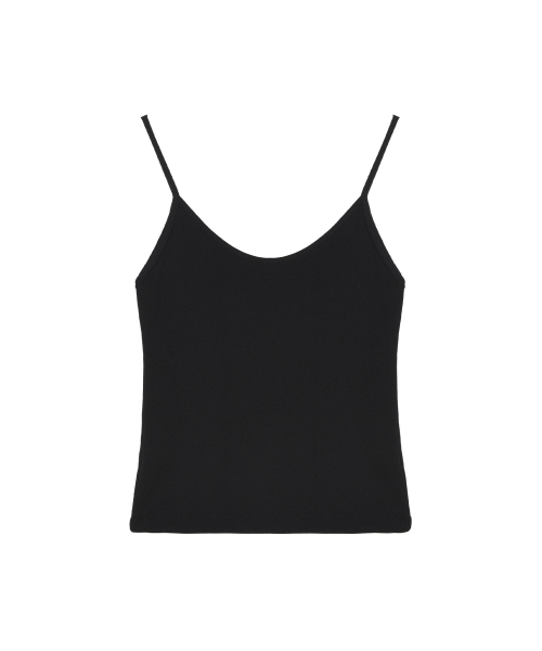 NICK&NICOLE（ニックアンドニコール）の「RIB CAMISOLE TOP_BLACK（Tシャツ/カットソー・レディース・その他・FREE）」の2枚目の写真