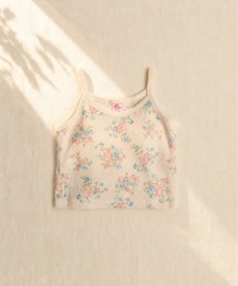 ワッフル花柄クロップドキャミソール(パック入)