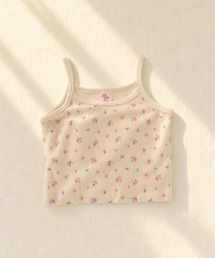 ワッフル花柄クロップドキャミソール(パック入)
