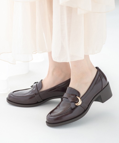 JELLY BEANS(ジェリービーンズ)の「【ふわさら】ノットベルトヒールローファー(204-65172)JELLY BEANS(ジェリービーンズ)(ローファー・レディース・ブラック/ダークベージュ/ワイン・23.5/24/22.5/24.5/23)」の18枚目の写真