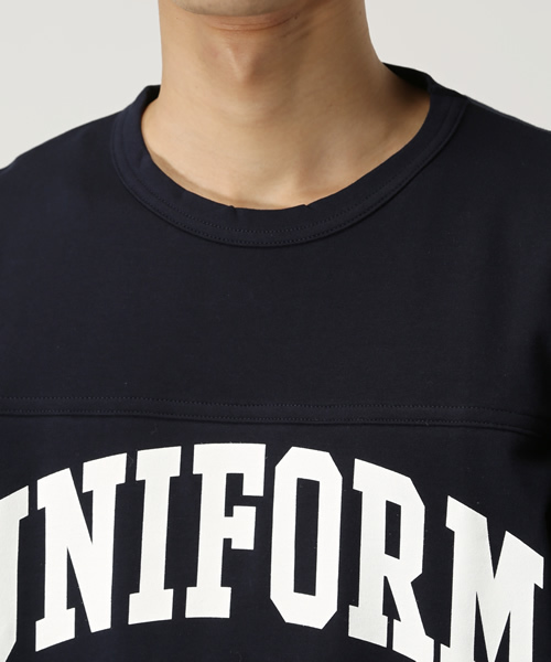 uniform experiment（ユニフォームエクスペリメント）の「NUMBERING FOOTBALL TEE（Tシャツ/カットソー・メンズ・ネイビー/ホワイト/ブラック・1/2/3/4）」の6枚目の写真