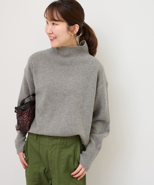JOURNAL STANDARD relume(ジャーナルスタンダード レリューム)の「《追加》ウールカシミヤハイネックプルオーバー(ニット/セーター・レディース・ホワイト/チャコールグレー/ネイビー/ピンク・FREE)」の10枚目の写真