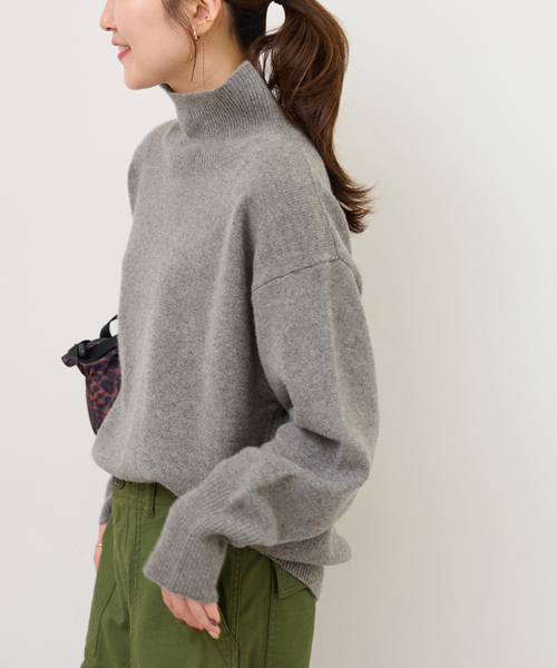 JOURNAL STANDARD relume(ジャーナルスタンダード レリューム)の「《追加》ウールカシミヤハイネックプルオーバー(ニット/セーター・レディース・ホワイト/チャコールグレー/ネイビー/ピンク・FREE)」の12枚目の写真