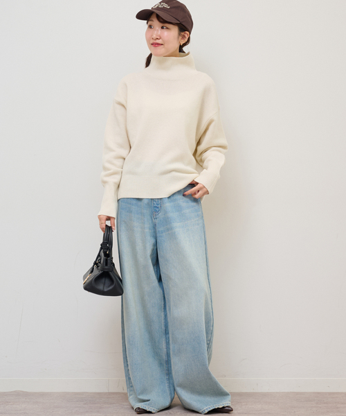JOURNAL STANDARD relume(ジャーナルスタンダード レリューム)の「《追加》ウールカシミヤハイネックプルオーバー(ニット/セーター・レディース・ホワイト/チャコールグレー/ネイビー/ピンク・FREE)」の14枚目の写真