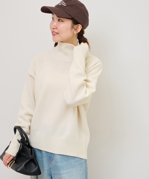 JOURNAL STANDARD relume(ジャーナルスタンダード レリューム)の「《追加》ウールカシミヤハイネックプルオーバー(ニット/セーター・レディース・ホワイト/チャコールグレー/ネイビー/ピンク・FREE)」の17枚目の写真