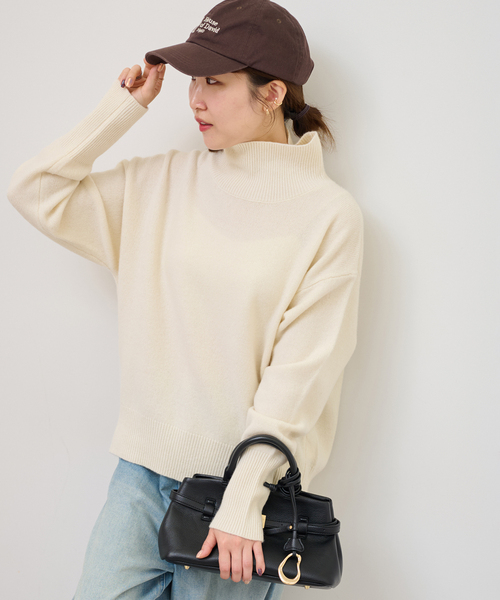 JOURNAL STANDARD relume(ジャーナルスタンダード レリューム)の「《追加》ウールカシミヤハイネックプルオーバー(ニット/セーター・レディース・ホワイト/チャコールグレー/ネイビー/ピンク・FREE)」の18枚目の写真