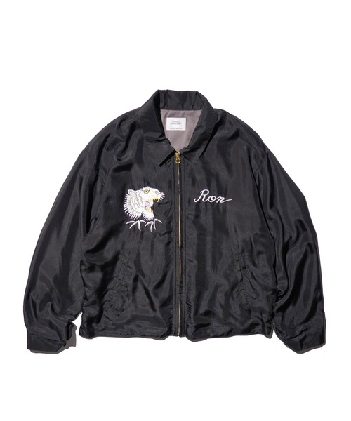 TOWNCRAFT(タウンクラフト)の「TOWNCRAFT / タウンクラフト SILK ROCKABILLY BLOUSON シルク ロカビリーブルゾン(ブルゾン・メンズ・ブラウン/ブラック/チャコールグレー・LARGE/MEDIUM)」の2枚目の写真