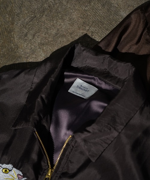 TOWNCRAFT(タウンクラフト)の「TOWNCRAFT / タウンクラフト SILK ROCKABILLY BLOUSON シルク ロカビリーブルゾン(ブルゾン・メンズ・ブラウン/ブラック/チャコールグレー・LARGE/MEDIUM)」の5枚目の写真