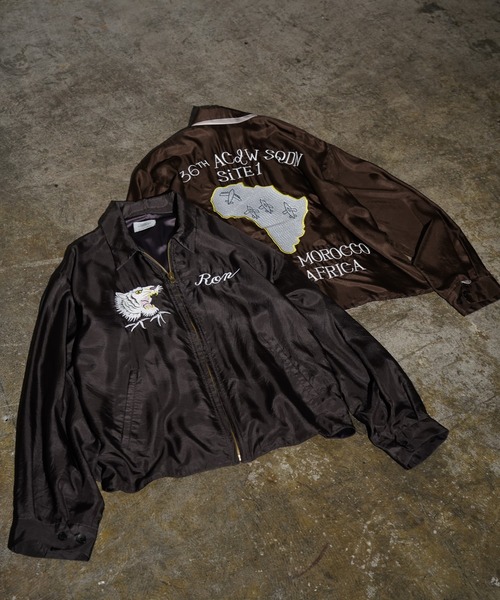 TOWNCRAFT(タウンクラフト)の「TOWNCRAFT / タウンクラフト SILK ROCKABILLY BLOUSON シルク ロカビリーブルゾン(ブルゾン・メンズ・ブラウン/ブラック/チャコールグレー・LARGE/MEDIUM)」の4枚目の写真