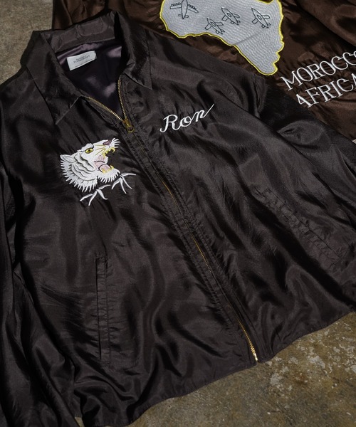 TOWNCRAFT(タウンクラフト)の「TOWNCRAFT / タウンクラフト SILK ROCKABILLY BLOUSON シルク ロカビリーブルゾン(ブルゾン・メンズ・ブラウン/ブラック/チャコールグレー・LARGE/MEDIUM)」の6枚目の写真