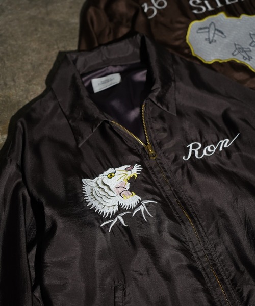TOWNCRAFT(タウンクラフト)の「TOWNCRAFT / タウンクラフト SILK ROCKABILLY BLOUSON シルク ロカビリーブルゾン(ブルゾン・メンズ・ブラウン/ブラック/チャコールグレー・LARGE/MEDIUM)」の7枚目の写真