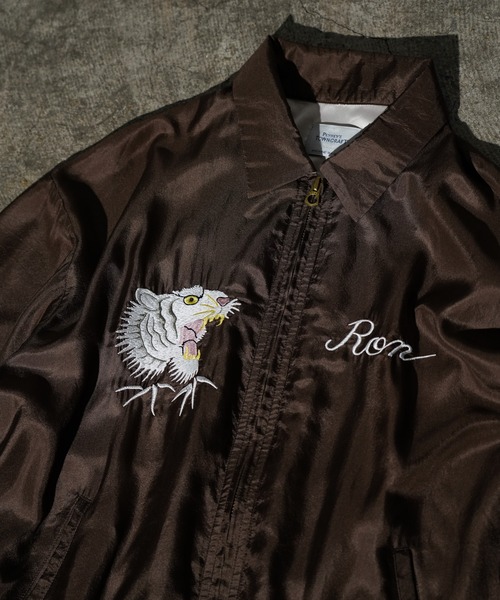 TOWNCRAFT(タウンクラフト)の「TOWNCRAFT / タウンクラフト SILK ROCKABILLY BLOUSON シルク ロカビリーブルゾン(ブルゾン・メンズ・ブラウン/ブラック/チャコールグレー・LARGE/MEDIUM)」の8枚目の写真