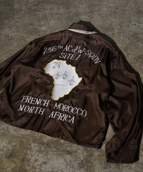 TOWNCRAFT(タウンクラフト)の「TOWNCRAFT / タウンクラフト SILK ROCKABILLY BLOUSON シルク ロカビリーブルゾン(ブルゾン・メンズ・ブラウン/ブラック/チャコールグレー・LARGE/MEDIUM)」の9枚目の写真