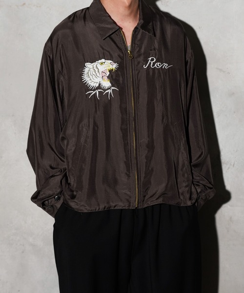 TOWNCRAFT(タウンクラフト)の「TOWNCRAFT / タウンクラフト SILK ROCKABILLY BLOUSON シルク ロカビリーブルゾン(ブルゾン・メンズ・ブラウン/ブラック/チャコールグレー・LARGE/MEDIUM)」の12枚目の写真