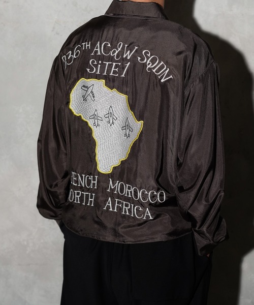 TOWNCRAFT(タウンクラフト)の「TOWNCRAFT / タウンクラフト SILK ROCKABILLY BLOUSON シルク ロカビリーブルゾン(ブルゾン・メンズ・ブラウン/ブラック/チャコールグレー・LARGE/MEDIUM)」の13枚目の写真