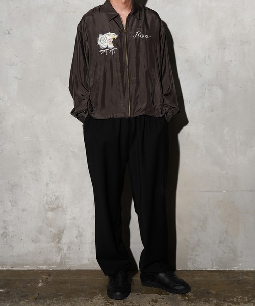 TOWNCRAFT(タウンクラフト)の「TOWNCRAFT / タウンクラフト SILK ROCKABILLY BLOUSON シルク ロカビリーブルゾン(ブルゾン・メンズ・ブラウン/ブラック/チャコールグレー・LARGE/MEDIUM)」の14枚目の写真