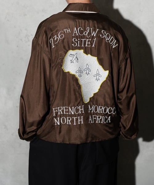 TOWNCRAFT(タウンクラフト)の「TOWNCRAFT / タウンクラフト SILK ROCKABILLY BLOUSON シルク ロカビリーブルゾン(ブルゾン・メンズ・ブラウン/ブラック/チャコールグレー・LARGE/MEDIUM)」の16枚目の写真