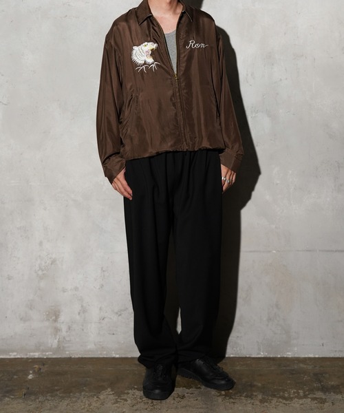 TOWNCRAFT(タウンクラフト)の「TOWNCRAFT / タウンクラフト SILK ROCKABILLY BLOUSON シルク ロカビリーブルゾン(ブルゾン・メンズ・ブラウン/ブラック/チャコールグレー・LARGE/MEDIUM)」の17枚目の写真