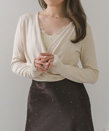 2026秋冬新作 レイヤード風カシュクールトップス