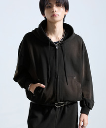 SERACE（セラス）の「【SERACE】HEAVY WEIGHT DRAW CORD SHORT DOUBLE ZIP HOODIE   ヘビーウェイトドローコードショートダブルジップフーディー（パーカー）」
