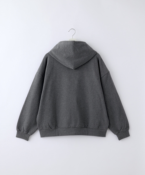 SERACE（セラス）の「【SERACE】HEAVY WEIGHT DRAW CORD SHORT DOUBLE ZIP HOODIE / ヘビーウェイトドローコードショートダブルジップフーディー（パーカー・メンズ・杢グレー/ブラック系/チャコールグレー・L/S/M）」の19枚目の写真