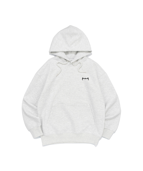 KIKIMIMI（キキミミ）の「SIGNATURE KITTY SMALL LOGO HOOD (LIGHT MELANGE)（パーカー・レディース・ライトグレー・SMALL/MEDIUM/LARGE）」の2枚目の写真