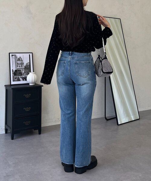 prose verse(プロズヴェール)の「ボートネックキラキラベロアトップス(Tシャツ/カットソー・レディース・ブラック・MEDIUM/LARGE)」の10枚目の写真