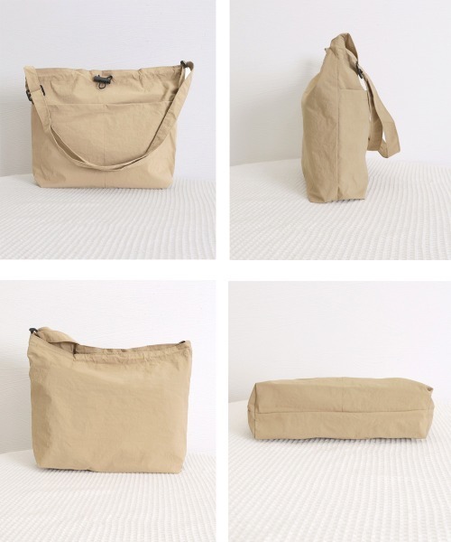 Miniministore(ミニミニストア)の「巾着ショルダーバッグ A4対応 軽量鞄(ショルダーバッグ・レディース・アイボリー/ベージュ/ブラック・FREE)」の17枚目の写真