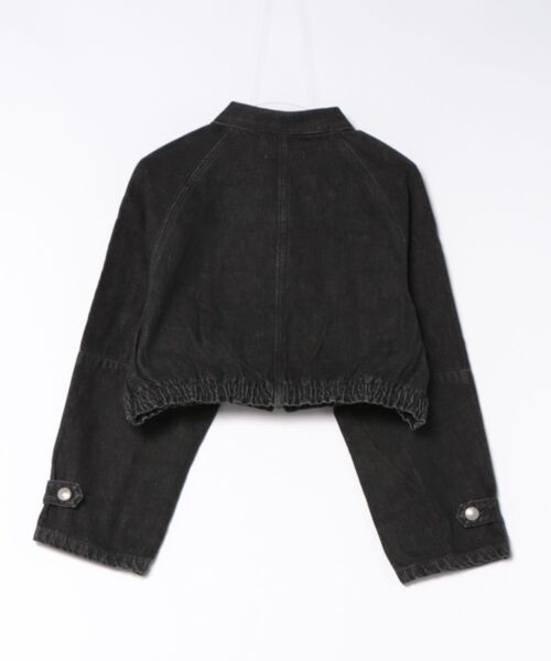 SOMETHING(サムシング)の「【GISELe10月号掲載】atelier SOMETHING BLOUSON/デニムブルゾン(デニムジャケット・レディース・ブラック/インディゴブルー/ライトインディゴブルー・FREE)」の4枚目の写真