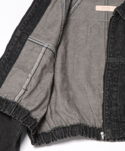 SOMETHING(サムシング)の「【GISELe10月号掲載】atelier SOMETHING BLOUSON/デニムブルゾン(デニムジャケット・レディース・ブラック/インディゴブルー/ライトインディゴブルー・FREE)」の5枚目の写真