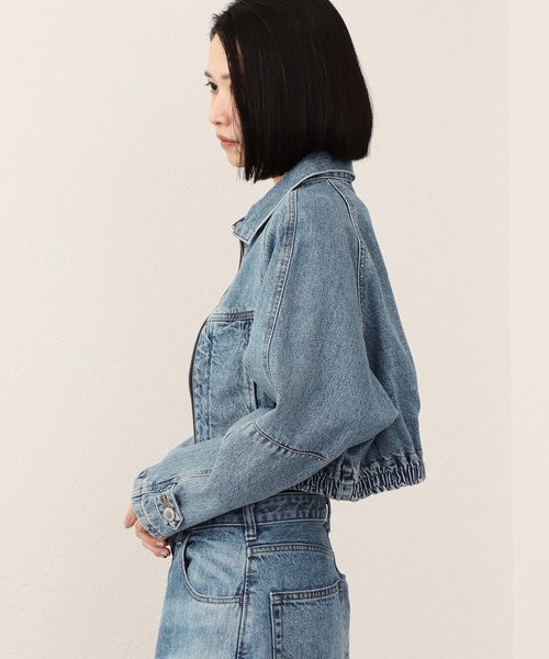 SOMETHING(サムシング)の「【GISELe10月号掲載】atelier SOMETHING BLOUSON/デニムブルゾン(デニムジャケット・レディース・ブラック/インディゴブルー/ライトインディゴブルー・FREE)」の11枚目の写真