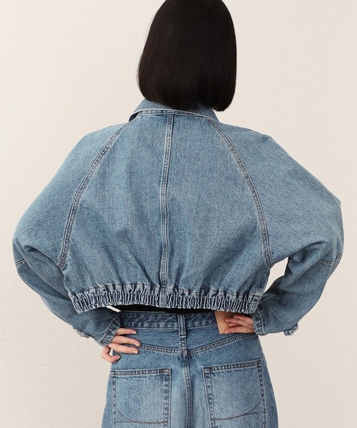 SOMETHING(サムシング)の「【GISELe10月号掲載】atelier SOMETHING BLOUSON/デニムブルゾン(デニムジャケット・レディース・ブラック/インディゴブルー/ライトインディゴブルー・FREE)」の13枚目の写真