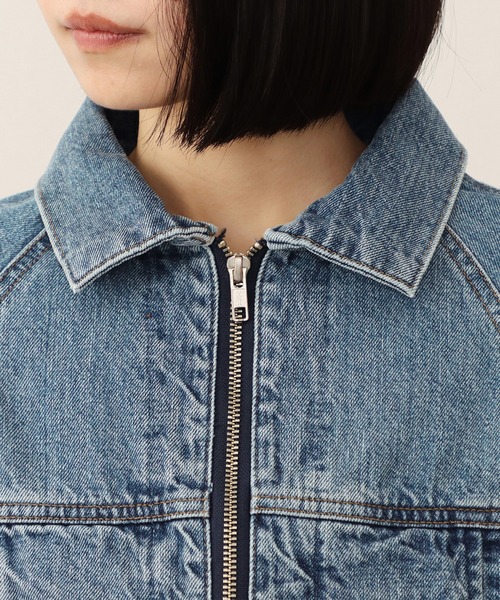 SOMETHING(サムシング)の「【GISELe10月号掲載】atelier SOMETHING BLOUSON/デニムブルゾン(デニムジャケット・レディース・ブラック/インディゴブルー/ライトインディゴブルー・FREE)」の14枚目の写真
