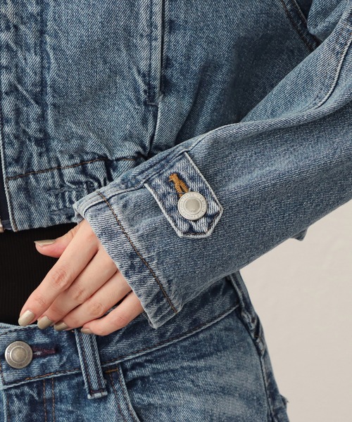 SOMETHING(サムシング)の「【GISELe10月号掲載】atelier SOMETHING BLOUSON/デニムブルゾン(デニムジャケット・レディース・ブラック/インディゴブルー/ライトインディゴブルー・FREE)」の15枚目の写真