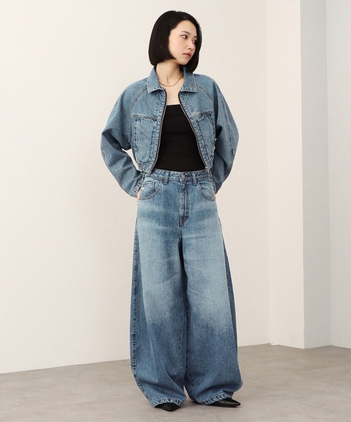 SOMETHING(サムシング)の「【GISELe10月号掲載】atelier SOMETHING BLOUSON/デニムブルゾン(デニムジャケット・レディース・ブラック/インディゴブルー/ライトインディゴブルー・FREE)」の19枚目の写真