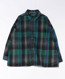JEANS MATE（ジーンズメイト）の「【BEVERLY HILLS POLO CLUB/ビバリーヒルズポロクラブ】【幅広いコーデにマッチする程よいゆったりシルエット】シャギーチェックCPO風ジャケット ワンポイント刺繍 ふんわり 滑らか 秋コーデ 上品 羽織り（シャツ/ブラウス）」
