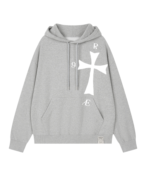 GRAVER（グレーバー）の「[UNISEX]9RAE CROSS フーディ_4color（パーカー・レディース・ホワイト/ブラック/ネイビー/グレー・SMALL/MEDIUM/LARGE）」の5枚目の写真