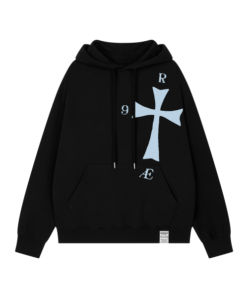 GRAVER（グレーバー）の「[UNISEX]9RAE CROSS フーディ_4color（パーカー・レディース・ホワイト/ブラック/ネイビー/グレー・SMALL/MEDIUM/LARGE）」の8枚目の写真