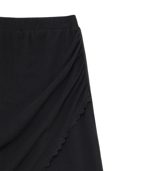 HETIT(ヘティ)の「Grunge Shirring Wrap Skirt (Black)(スカート・レディース・その他・FREE)」の7枚目の写真