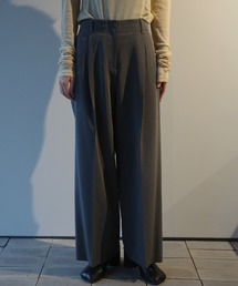 CLANE MARBELT TUCKED LOOSE SLACKS