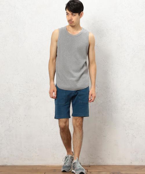green label relaxing（グリーンレーベルリラクシング）の「SC WAFFLE ロング タンクトップ ②◆（タンクトップ・メンズ・グレー/ホワイト/ネイビー・LARGE/SMALL/MEDIUM）」の7枚目の写真