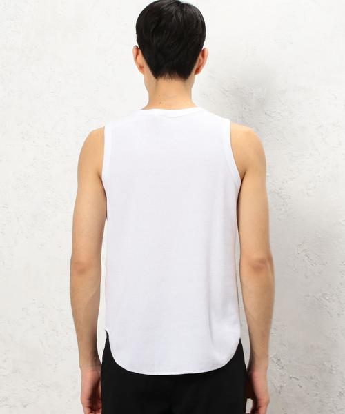 green label relaxing（グリーンレーベルリラクシング）の「SC WAFFLE ロング タンクトップ ②◆（タンクトップ・メンズ・グレー/ホワイト/ネイビー・LARGE/SMALL/MEDIUM）」の12枚目の写真