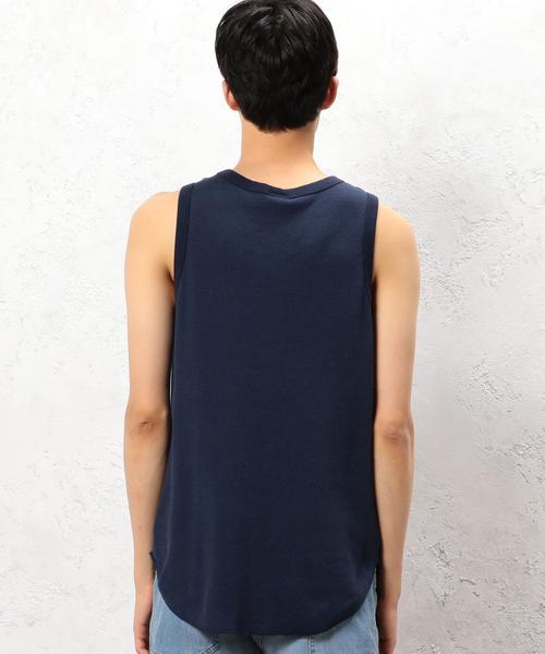 green label relaxing（グリーンレーベルリラクシング）の「SC WAFFLE ロング タンクトップ ②◆（タンクトップ・メンズ・グレー/ホワイト/ネイビー・LARGE/SMALL/MEDIUM）」の14枚目の写真