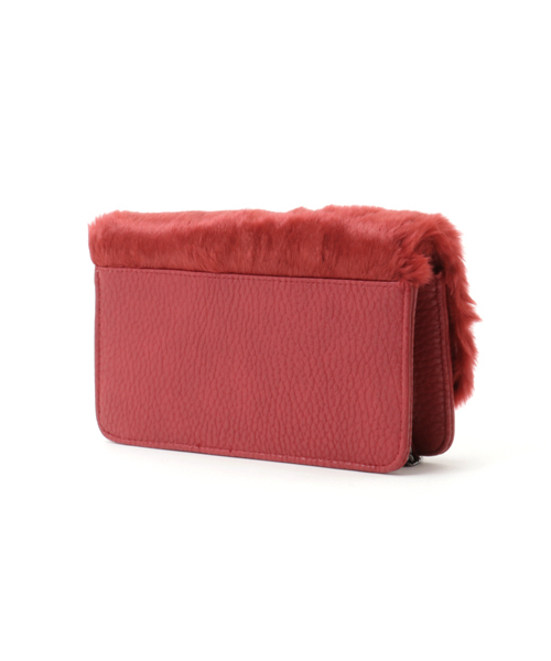 RODE SKO（ロデスコ）の「RODE SKO AUNI ファーパーティクラッチ（クラッチバッグ・レディース・レッド/グレー・FREE）」の7枚目の写真