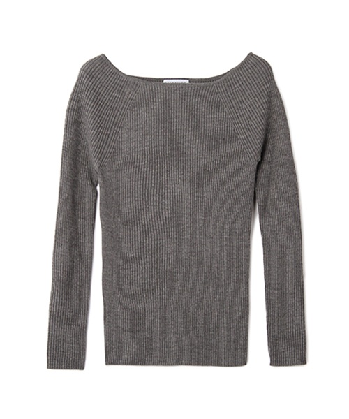 ESTNATION(エストネーション)の「ESTNATION リブニットプルオーバー(ニット/セーター・レディース・カーキ/イエロー/ホワイト/チャコールグレー/ネイビー/ライトグレー/ブラック/オリーブ/ライトピンク・38)」の4枚目の写真